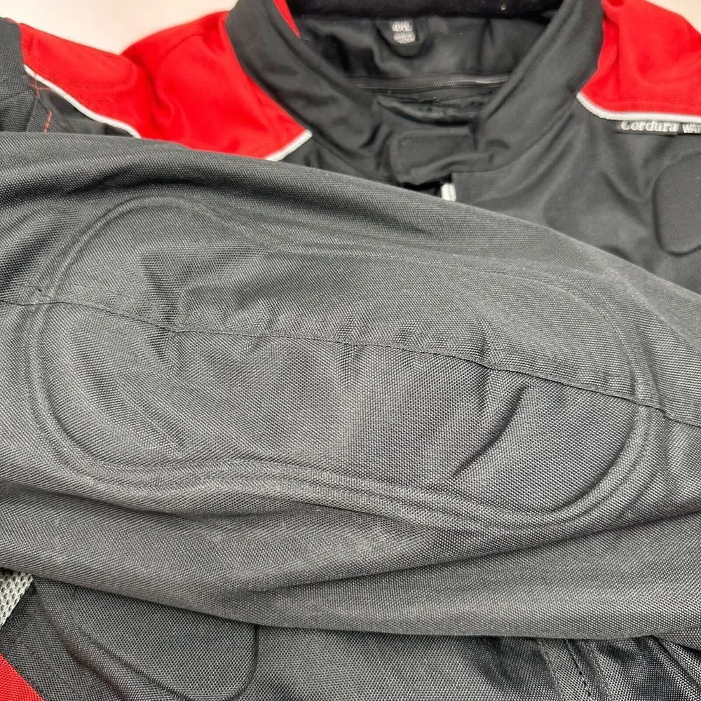 Mas Leather Men's Motorcycle Waterproof Cordura Padded Lined Heavy‎ Jacket 4XL